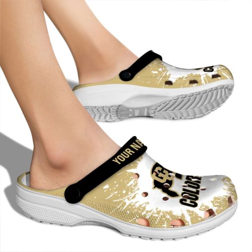 custom colorado buffaloes splash art clog fashion forward