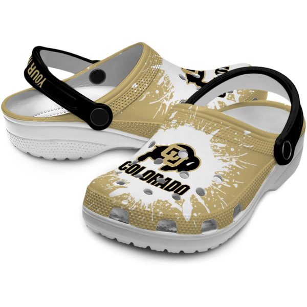 custom colorado buffaloes splash art clog high quality