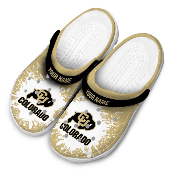 custom colorado buffaloes splash art clog latest model