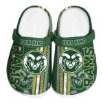 custom colorado state rams contrasting stripes clog best selling