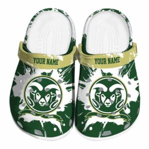 custom colorado state rams splatter pattern clog best selling