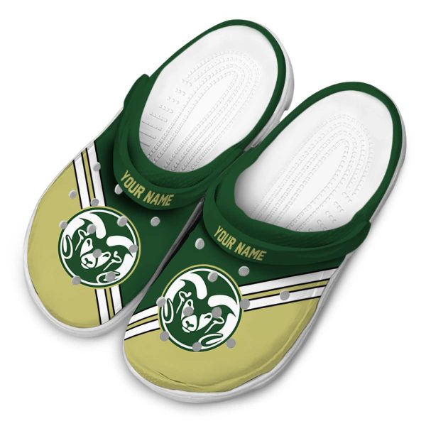custom colorado state rams striped accents clog latest model