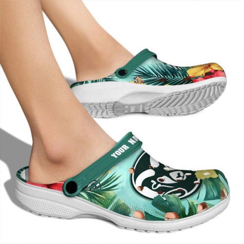 custom colorado state rams tropical vibes clog fashion forward