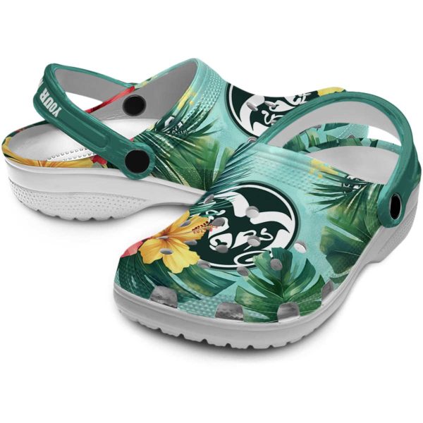 custom colorado state rams tropical vibes clog high quality