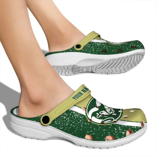 custom colorado state rams vertical stripes clog fashion forward