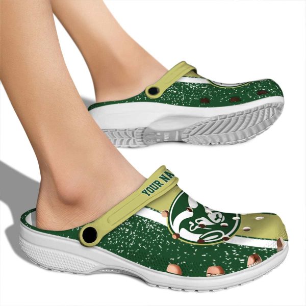custom colorado state rams vertical stripes clog fashion forward