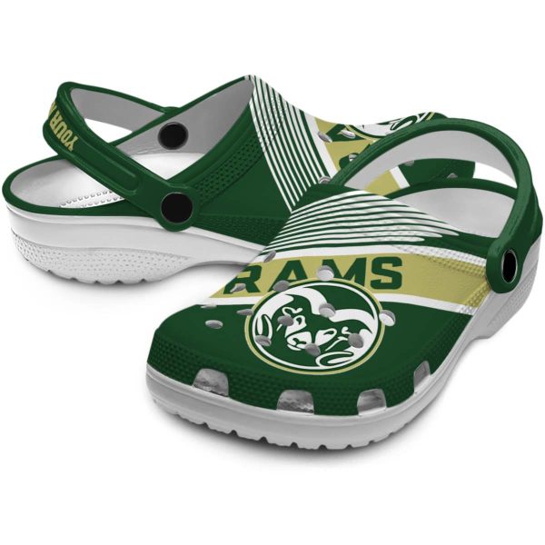 custom colorado state rams vibrant dual tone clog high quality