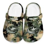 custom columbus blue jackets camouflage craze clog best selling
