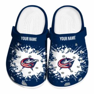 custom columbus blue jackets splatter background clog best selling