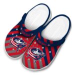 custom columbus blue jackets star spangled graphic clog best selling