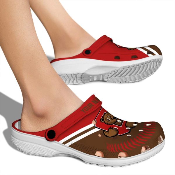 custom cornell big red baseball motif clog fashion forward