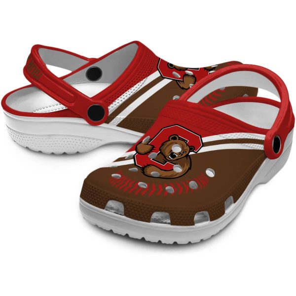 custom cornell big red baseball motif clog high quality