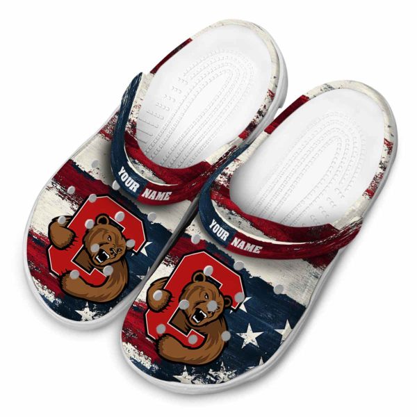 custom cornell big red patriotic stripes clog latest model