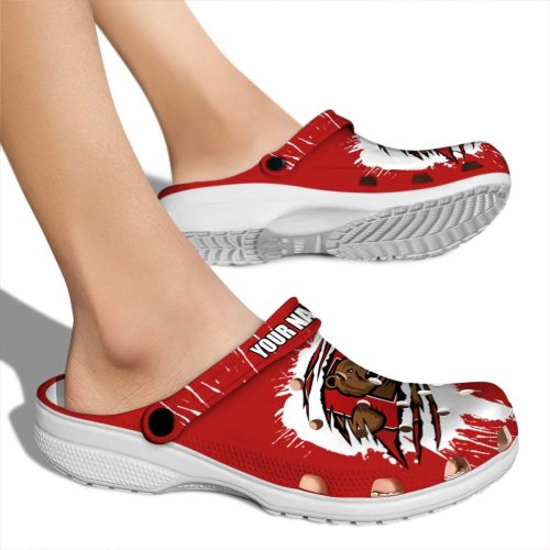custom cornell big red splash motif background clog fashion forward