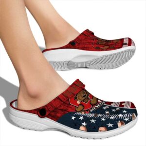 custom cornell big red star spangled side pattern clog fashion forward