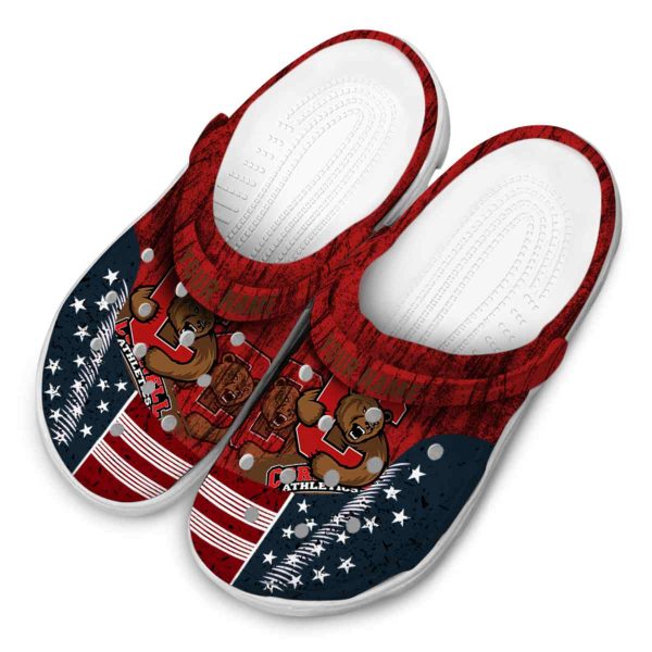 custom cornell big red star spangled side pattern clog latest model