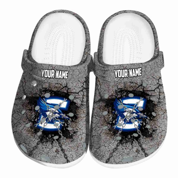 custom creighton bluejays cracked ground texture clog best selling