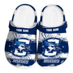 custom creighton bluejays paint splatter graphics clog best selling