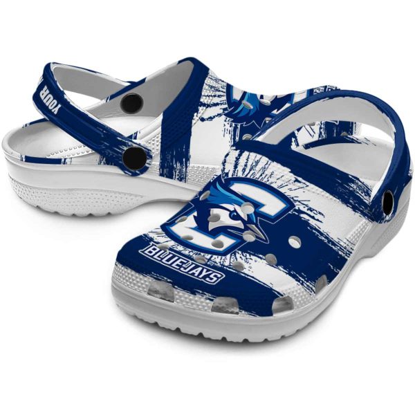 custom creighton bluejays paint splatter graphics clog high quality