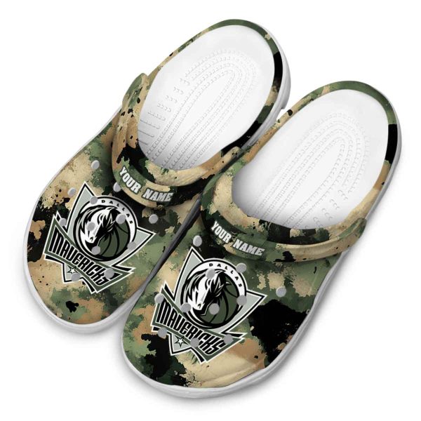 custom dallas mavericks camouflage craze clog latest model