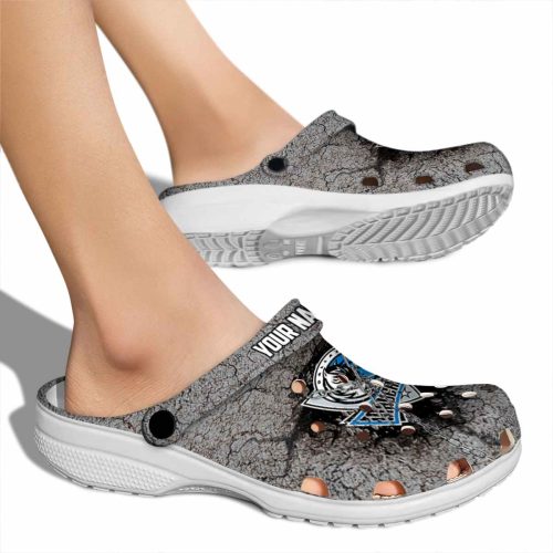custom dallas mavericks cracked ground texture clog fashion forward