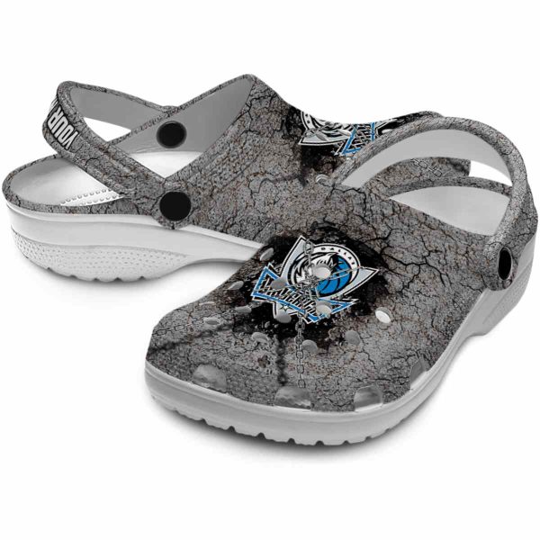 custom dallas mavericks cracked ground texture clog high quality
