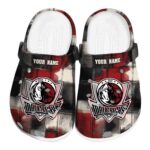 custom dallas mavericks plaid fusion clog best selling