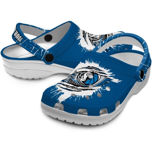 custom dallas mavericks splash motif background clog high quality