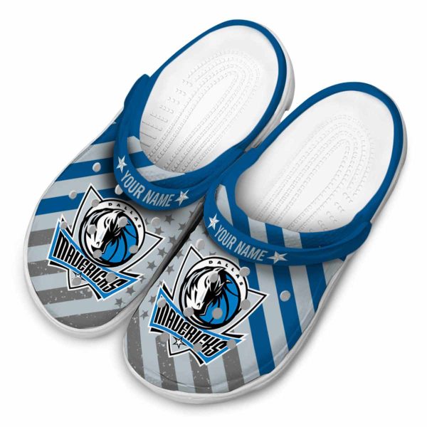 custom dallas mavericks star spangled graphic clog latest model