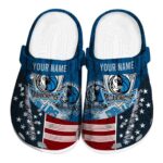 custom dallas mavericks star spangled side pattern clog best selling