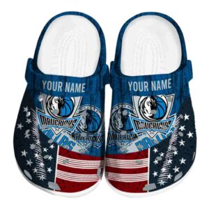custom dallas mavericks star spangled side pattern clog best selling