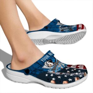 custom dallas mavericks star spangled side pattern clog fashion forward