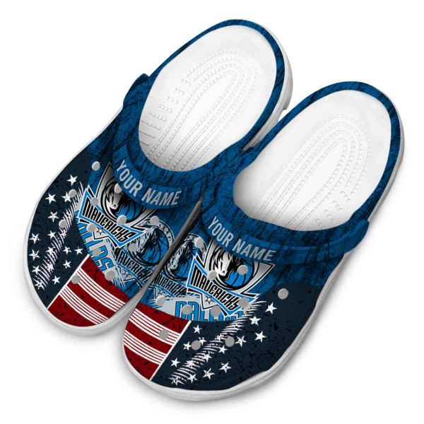 custom dallas mavericks star spangled side pattern clog latest model