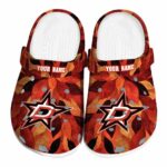 custom dallas stars autumn leaves clog best selling
