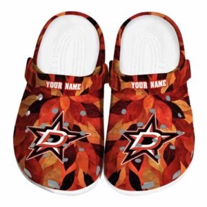 custom dallas stars autumn leaves clog best selling