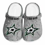 custom dallas stars cracked texture clog best selling