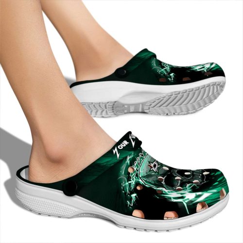 custom dallas stars gothic skull clog fashion forward