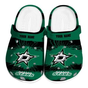 custom dallas stars paint splatter graphics clog best selling 1