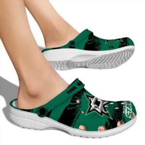 custom dallas stars paint splatter graphics clog fashion forward 1