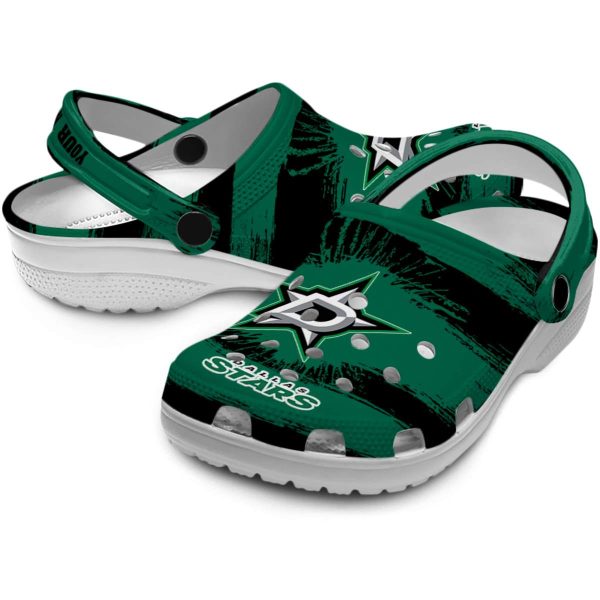 custom dallas stars paint splatter graphics clog high quality 1