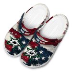 custom dallas stars patriotic stripes clog best selling