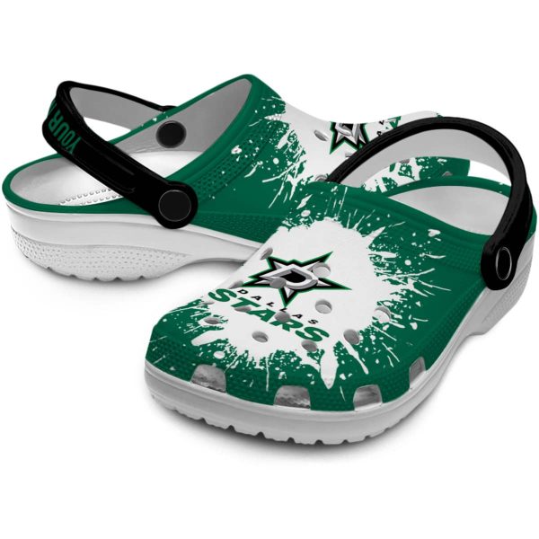 custom dallas stars splash art clog high quality