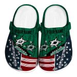 custom dallas stars star spangled side pattern clog best selling