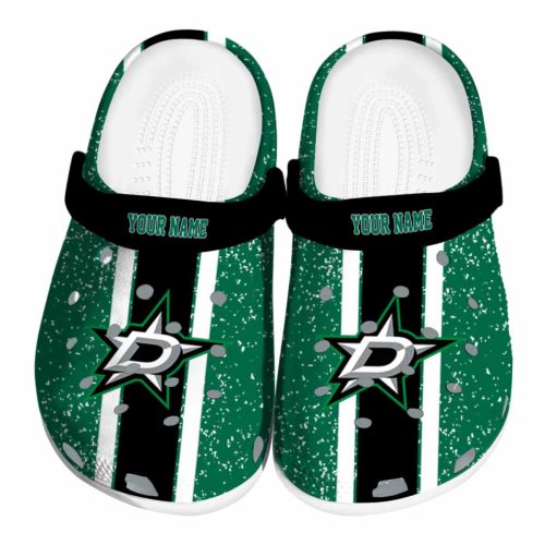 custom dallas stars vertical stripes clog best selling