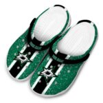custom dallas stars vertical stripes clog best selling