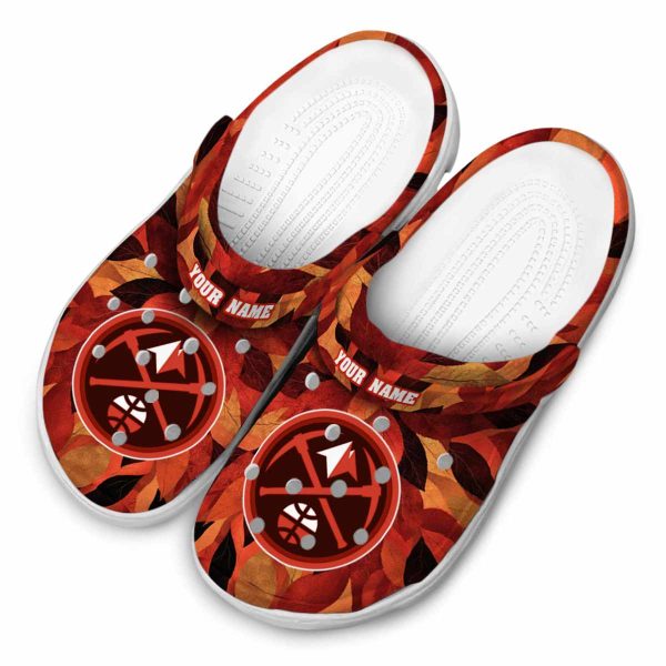 custom denver nuggets autumn leaves clog latest model