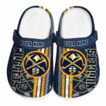 custom denver nuggets contrasting stripes clog best selling