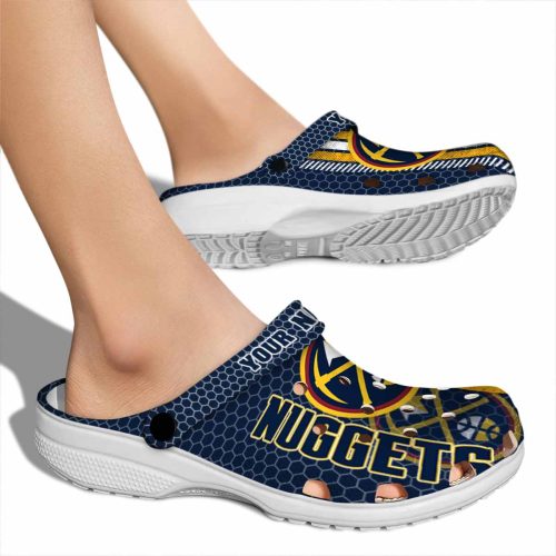 custom denver nuggets contrasting stripes clog fashion forward