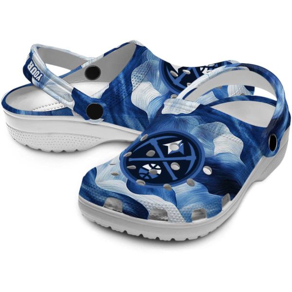 custom denver nuggets ocean waves clog high quality