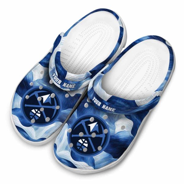 custom denver nuggets ocean waves clog latest model
